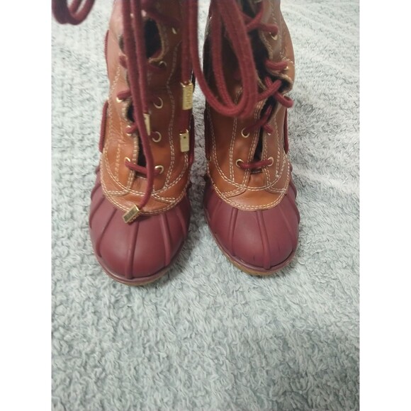 Michael Kors Leather Heeled Boots Size 8 Y2K Vintage - Picture 9 of 13